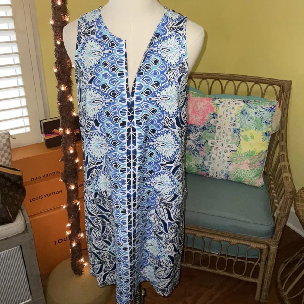 Lilly Pulitzer NWT Kelby Stretch Shift Dress A Mermaids Tail Size 8 - Picture 2 of 10